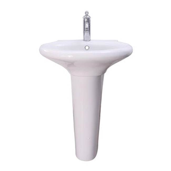Algor Plumbing and Heating SupplyBarclayCollins Pedestal with 1 Hole,Overflow, White