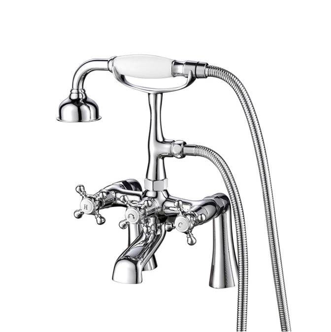 Barclay Deck Mount Roman Tub Faucets With Hand Showers item 4608-MC-CP
