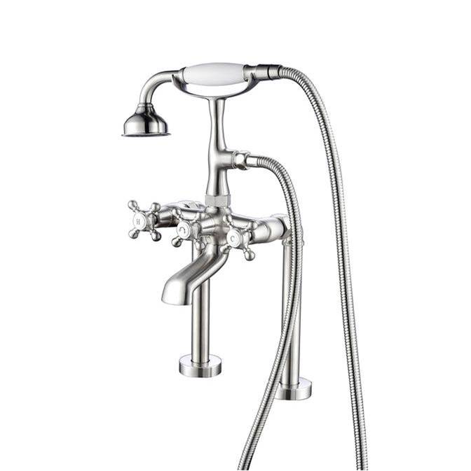 Barclay Deck Mount Roman Tub Faucets With Hand Showers item 4609-MC-BN