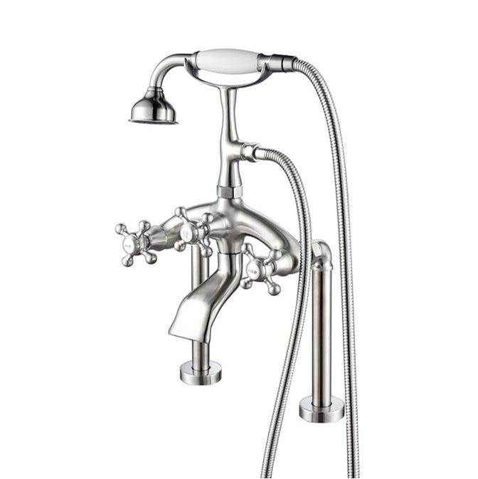 Barclay Deck Mount Roman Tub Faucets With Hand Showers item 4612-MC-BN
