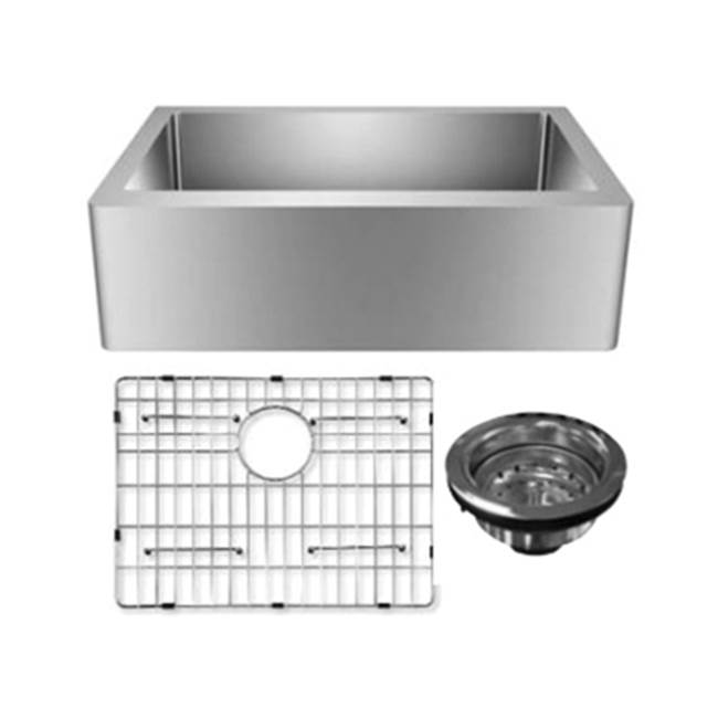 Algor Plumbing and Heating SupplyBarclayAdelphia 33''Gold Ss Farmr Sink W/Gold Wiregrid And Strainer