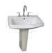 Barclay - B/3-978WH - Complete Pedestal Bathroom Sinks