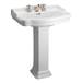 Barclay - B/3-854WH - Complete Pedestal Bathroom Sinks