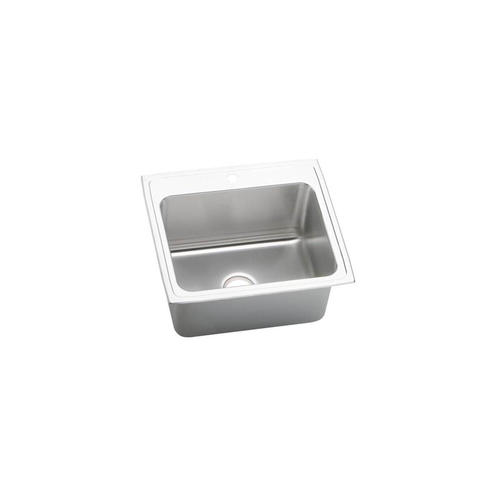 Algor Plumbing and Heating SupplyElkayLustertone Classic Stainless Steel 25'' x 22'' x 10-3/8'', 1-Hole Single Bowl Drop-in Sink with Quick-clip