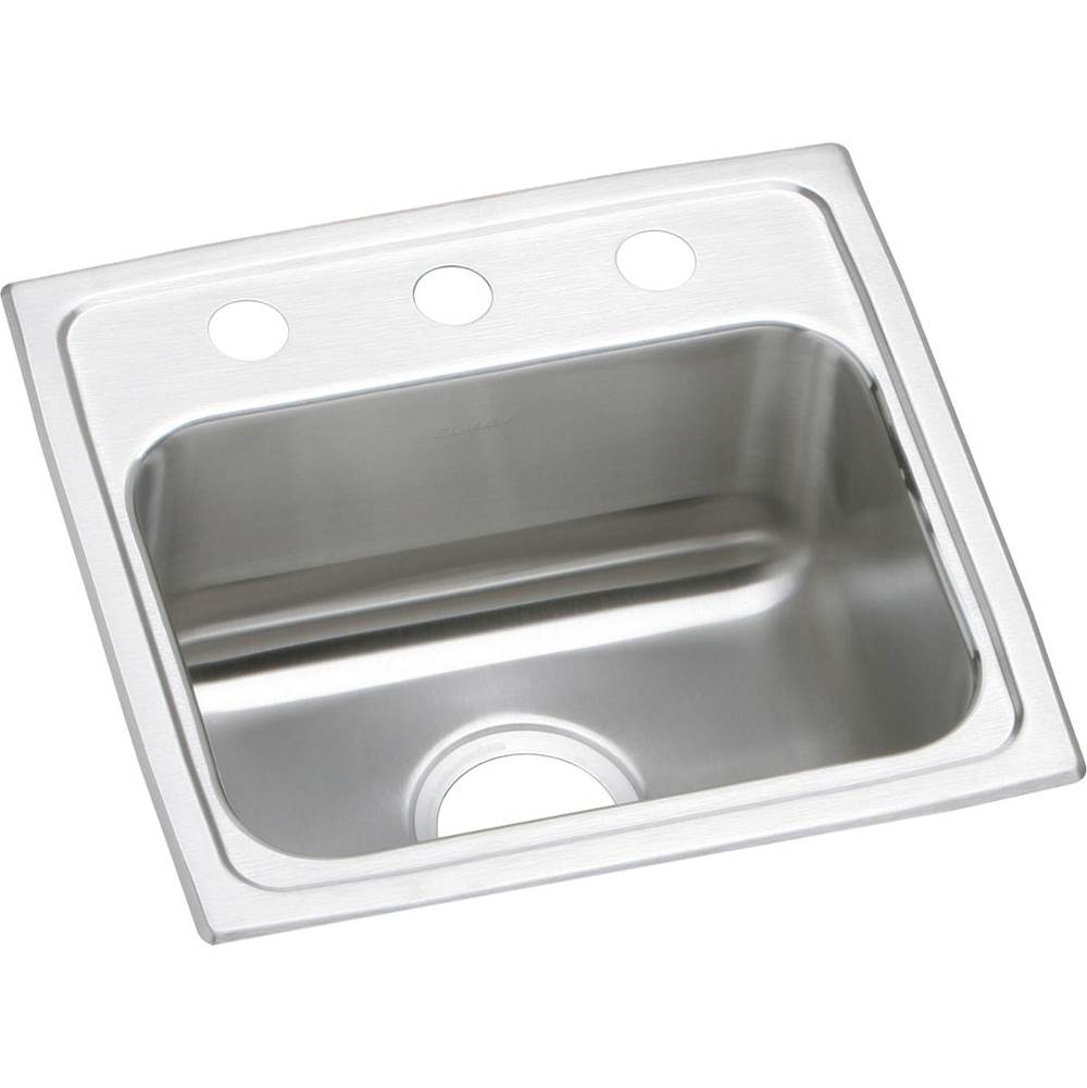 Algor Plumbing and Heating SupplyElkayLustertone Classic Stainless Steel 17'' x 16'' x 7-5/8'', 0-Hole Single Bowl Drop-in Sink