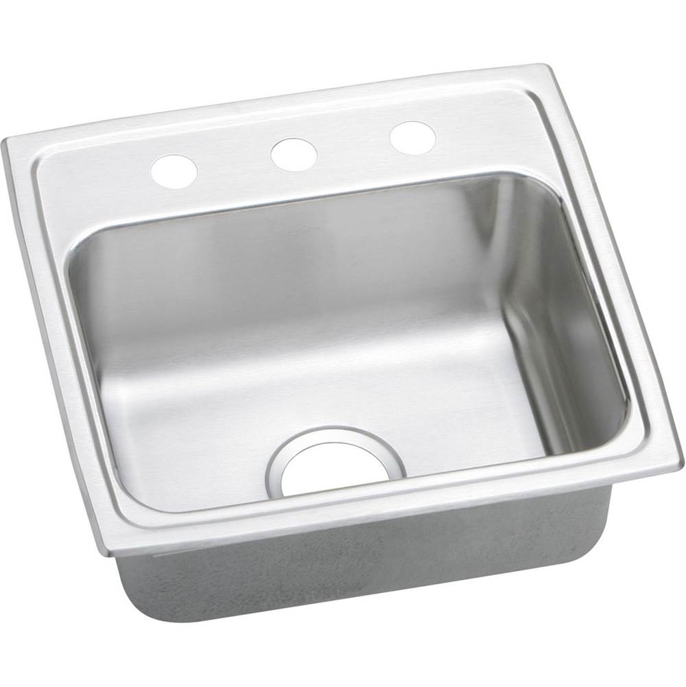 Algor Plumbing and Heating SupplyElkayLustertone Classic Stainless Steel 19-1/2'' x 19'' x 7-1/2'', Single Bowl Drop-in Sink with Quick-clip