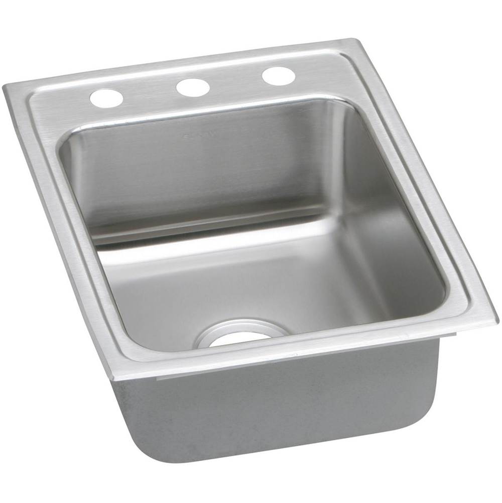 Algor Plumbing and Heating SupplyElkayLustertone Classic Stainless Steel 17'' x 22'' x 5'', 3-Hole Single Bowl Drop-in ADA Sink with Quick-clip
