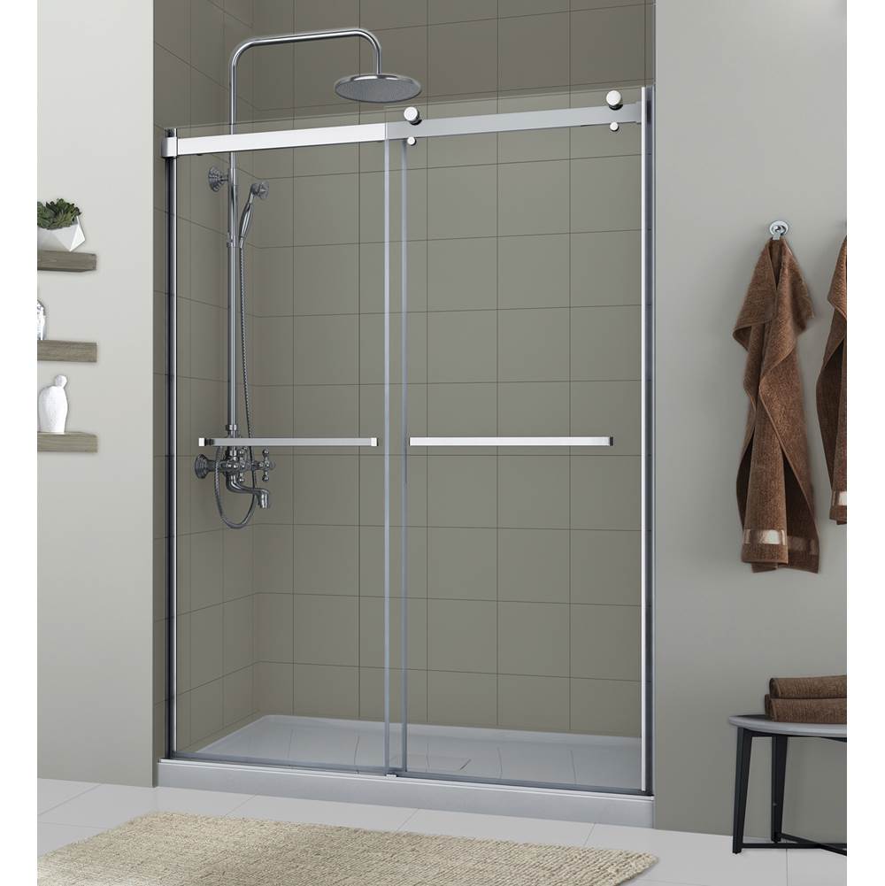 CRAFT + MAIN Sliding Shower Doors item LGDR4876-CL-SV