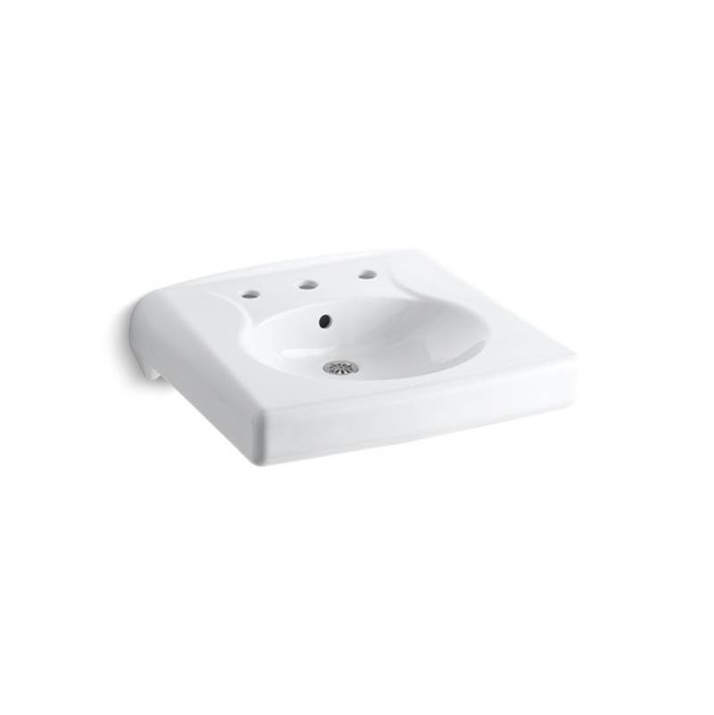 Algor Plumbing and Heating SupplyKohlerBrenham™ Wall-mounted or concealed carrier arm mounted commercial bathroom sink with widespread faucet holes
