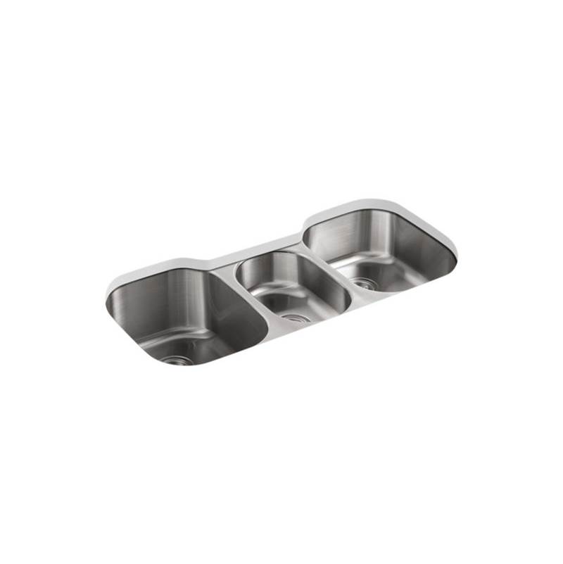 Algor Plumbing and Heating SupplyKohlerUndertone® 41-5/8'' x 20-1/8'' x 9-1/2'' Undermount triple-bowl kitchen sink