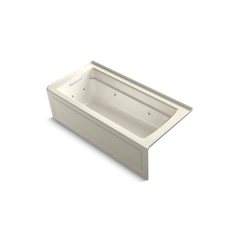 Algor Plumbing and Heating SupplyKohlerArcher® 66'' x 32'' integral apron whirlpool bath with Bask® heated surface, integral flange, and left-hand drain