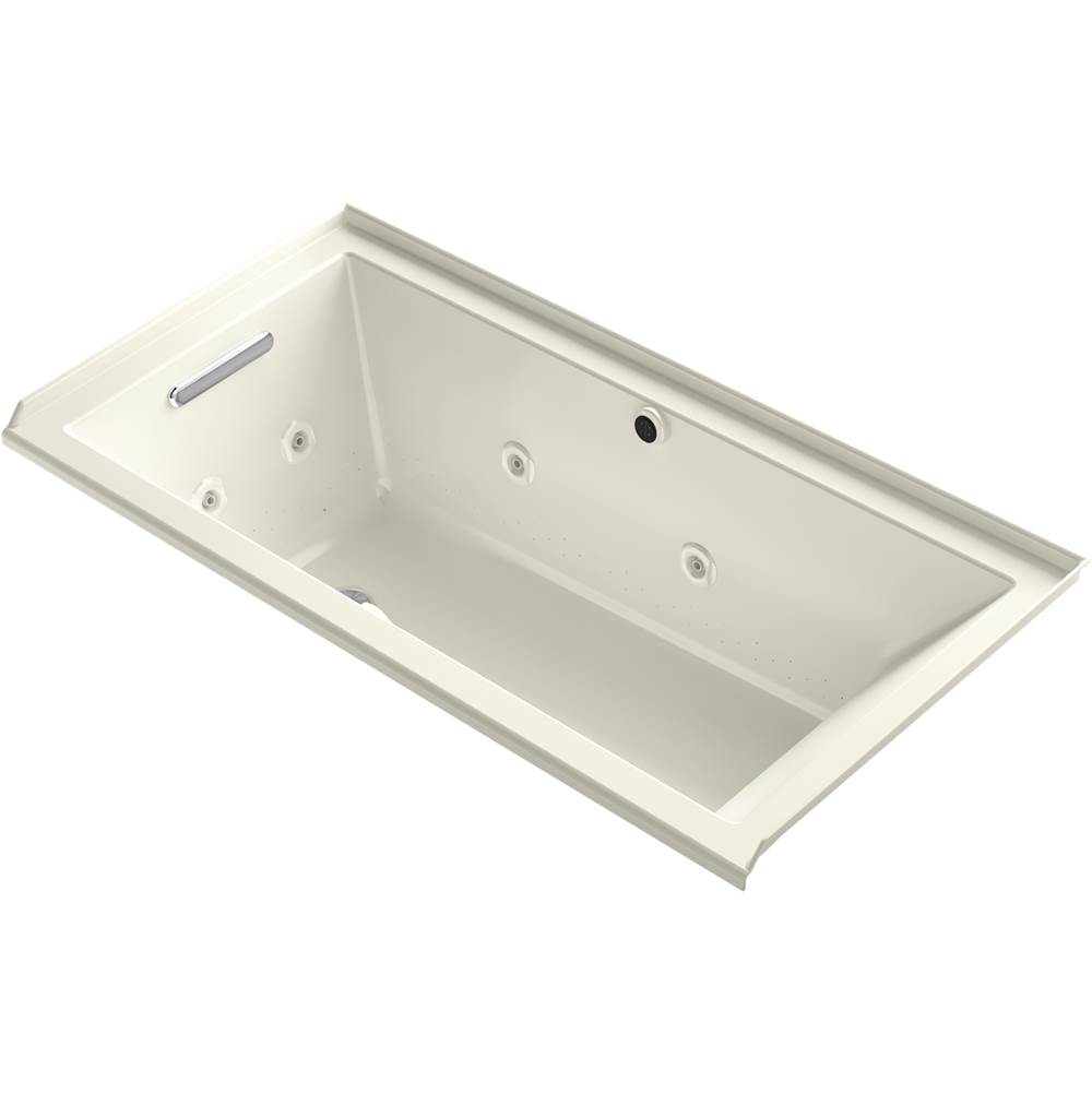 Algor Plumbing and Heating SupplyKohlerUnderscore® Rectangle 60'' x 30'' Heated BubbleMassage™ air bath with whirlpool, alcove, left drain