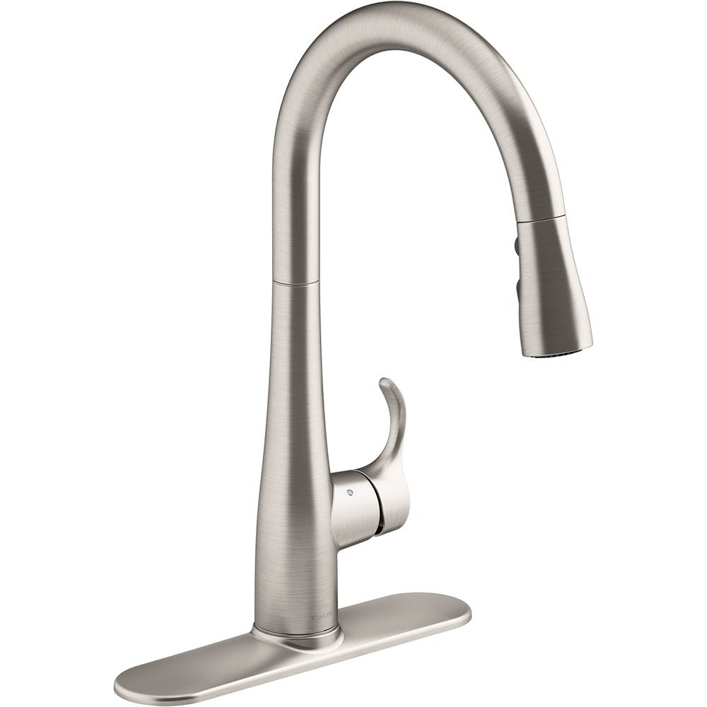 Algor Plumbing and Heating SupplyKohlerSimplice® Touchless pull-down kitchen sink faucet with three-function sprayhead