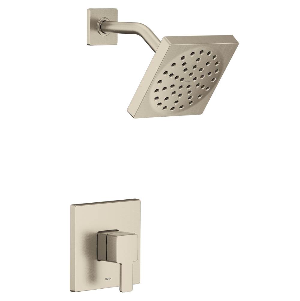 Algor Plumbing and Heating SupplyMoen90 Degree M-CORE 2-Series Eco Performance 1-Handle Shower Trim Kit in Brushed Nickel (Valve Sold Separately)