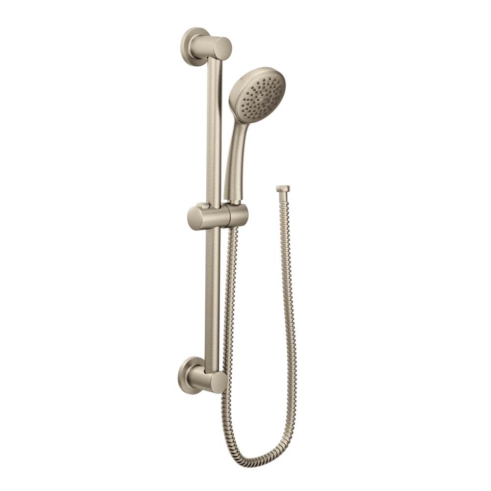 Algor Plumbing and Heating SupplyMoenEco-Performance Handheld Shower with 24-Inch Slide Bar and 69-Inch Hose, Brushed Nickel