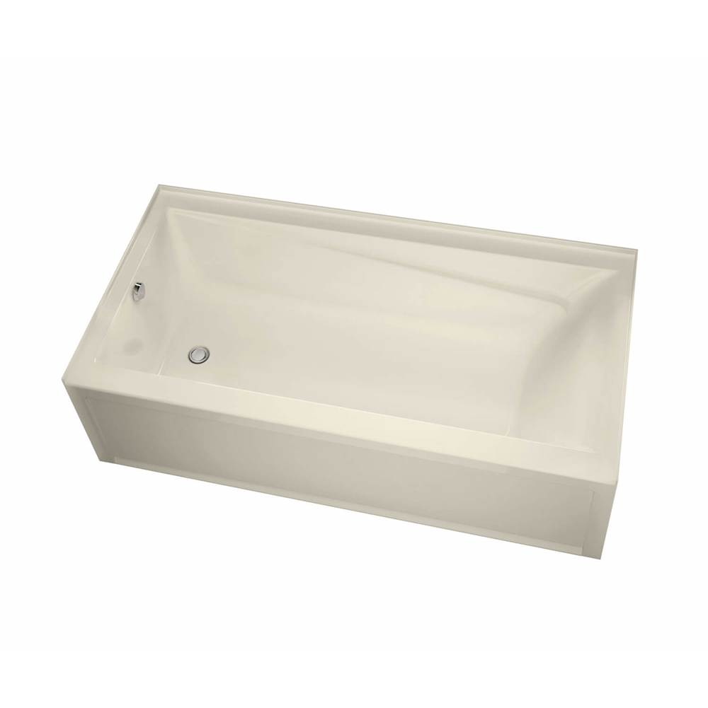 Algor Plumbing and Heating SupplyMaaxExhibit 7236 IFS AFR Acrylic Alcove Left-Hand Drain Whirlpool Bathtub in Bone