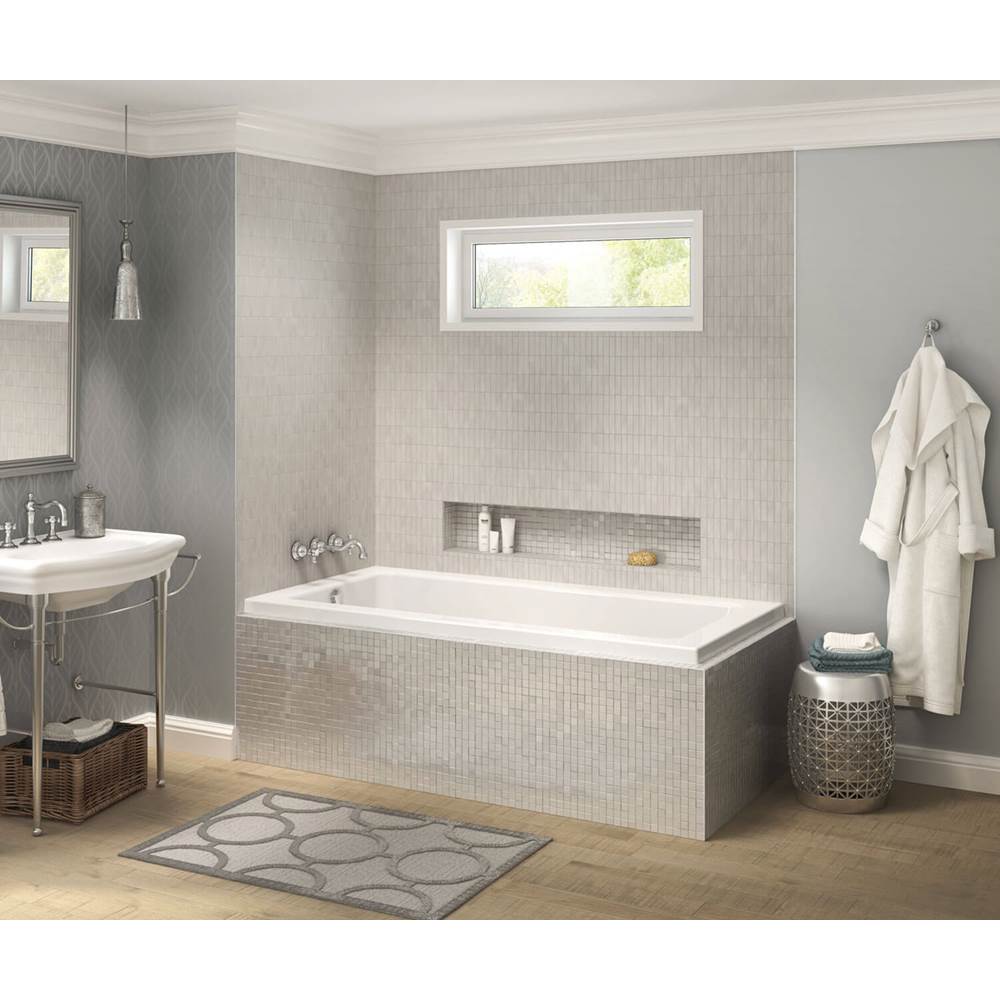 Algor Plumbing and Heating SupplyMaaxPose 7236 IF Acrylic Corner Left Left-Hand Drain Aeroeffect Bathtub in White