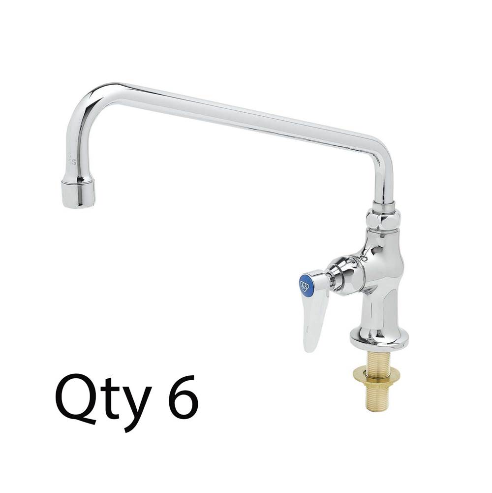 Algor Plumbing and Heating SupplyT&S BrassSingle Pantry Faucet, Single Hole Base, Deck Mount, 12'' Swing Nozzle (062X) (Qty. 6)
